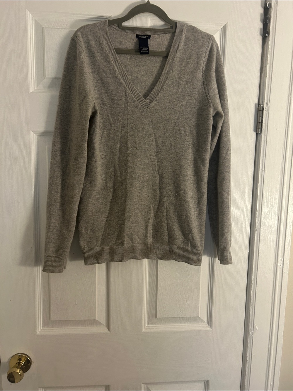 Magaschoni Women's V-Neck Sweater - Gray